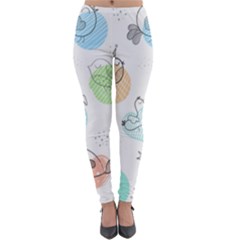 Cartoon-bird-cute-doodle-bird Lightweight Velour Leggings by Jancukart