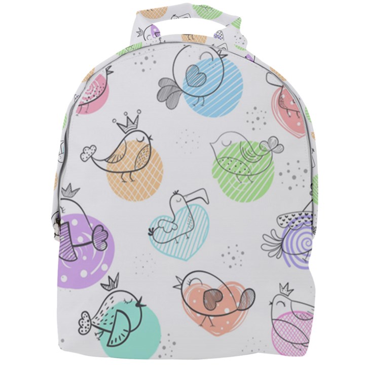 Cartoon-bird-cute-doodle-bird Mini Full Print Backpack