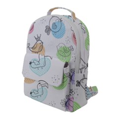 Cartoon-bird-cute-doodle-bird Flap Pocket Backpack (large)