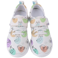 Cartoon-bird-cute-doodle-bird Women s Velcro Strap Shoes