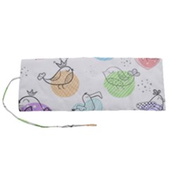 Cartoon-bird-cute-doodle-bird Roll Up Canvas Pencil Holder (s) by Jancukart