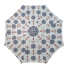 Nautical-seamless-pattern Golf Umbrellas by Jancukart