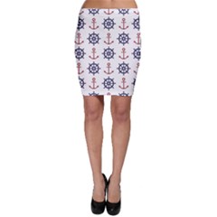 Nautical-seamless-pattern Bodycon Skirt