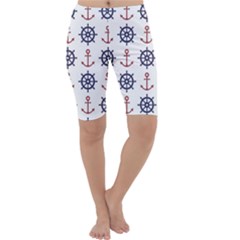 Nautical-seamless-pattern Cropped Leggings 