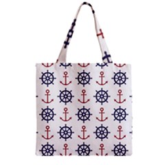 Nautical-seamless-pattern Zipper Grocery Tote Bag