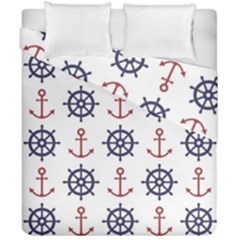 Nautical-seamless-pattern Duvet Cover Double Side (california King Size)