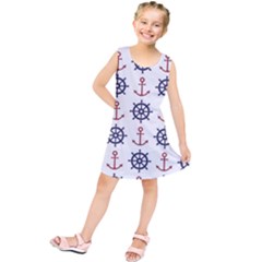 Nautical-seamless-pattern Kids  Tunic Dress