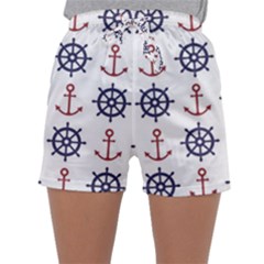 Nautical-seamless-pattern Sleepwear Shorts