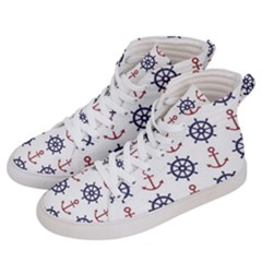 Nautical-seamless-pattern Men s Hi-top Skate Sneakers