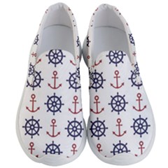 Nautical-seamless-pattern Men s Lightweight Slip Ons