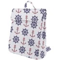 Nautical-seamless-pattern Flap Top Backpack View1