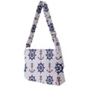 Nautical-seamless-pattern Full Print Messenger Bag (S) View2