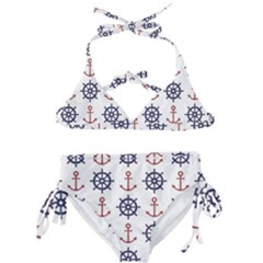 Nautical-seamless-pattern Kids  Classic Bikini Set