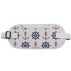 Nautical-seamless-pattern Rounded Waist Pouch by Jancukart