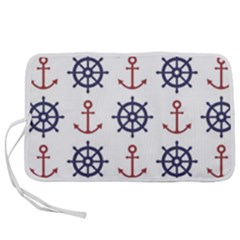 Nautical-seamless-pattern Pen Storage Case (m)