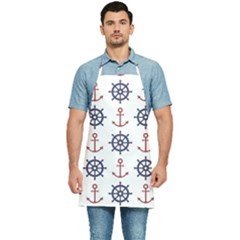 Nautical-seamless-pattern Kitchen Apron