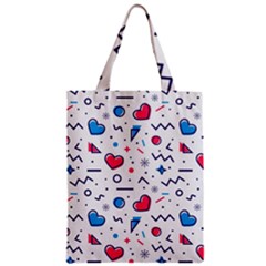 Hearts-seamless-pattern-memphis-style Zipper Classic Tote Bag