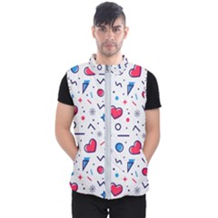 Hearts-seamless-pattern-memphis-style Men s Puffer Vest