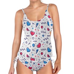 Hearts-seamless-pattern-memphis-style Tankini Set by Jancukart