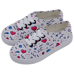 Hearts-seamless-pattern-memphis-style Kids  Classic Low Top Sneakers