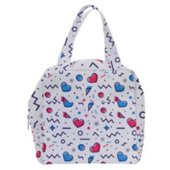 Hearts-seamless-pattern-memphis-style Boxy Hand Bag