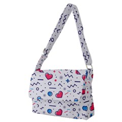 Hearts-seamless-pattern-memphis-style Full Print Messenger Bag (m)