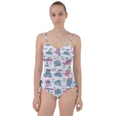 Transportation Seamless Pattern Sweetheart Tankini Set