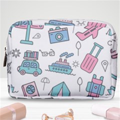 Transportation Seamless Pattern Make Up Pouch (medium)