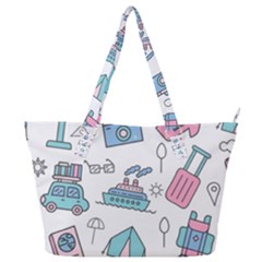 Transportation Seamless Pattern Full Print Shoulder Bag