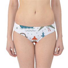 Nautical-elements-pattern-background Hipster Bikini Bottoms