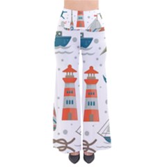 Nautical-elements-pattern-background So Vintage Palazzo Pants