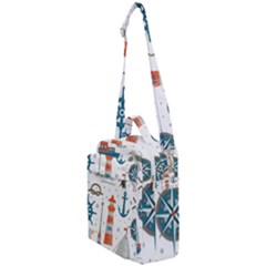 Nautical-elements-pattern-background Crossbody Day Bag