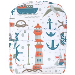 Nautical-elements-pattern-background Full Print Backpack