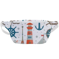 Nautical-elements-pattern-background Waist Bag  by Jancukart