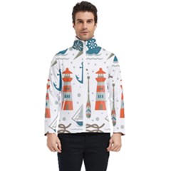 Nautical-elements-pattern-background Men s Bomber Jacket