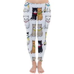 Cat-kitten-seamless-pattern Classic Winter Leggings