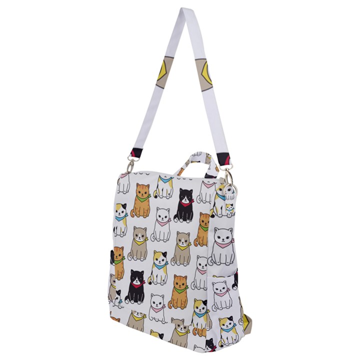 Cat-kitten-seamless-pattern Crossbody Backpack