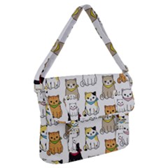 Cat-kitten-seamless-pattern Buckle Messenger Bag