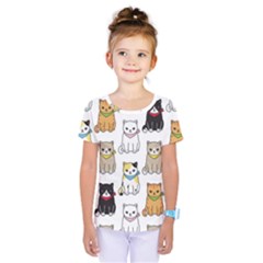 Cat-kitten-seamless-pattern Kids  One Piece Tee