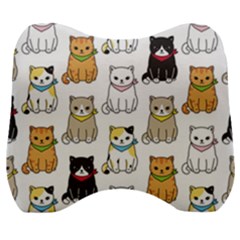 Cat-kitten-seamless-pattern Velour Head Support Cushion