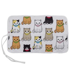 Cat-kitten-seamless-pattern Pen Storage Case (s)