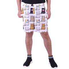 Cat-kitten-seamless-pattern Men s Pocket Shorts by Jancukart