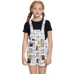 Cat-kitten-seamless-pattern Kids  Short Overalls by Jancukart