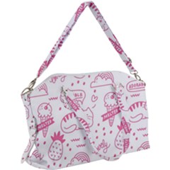 Cute-girly-seamless-pattern Canvas Crossbody Bag