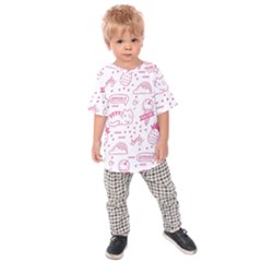 Cute-girly-seamless-pattern Kids  Raglan Tee