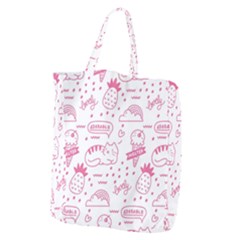 Cute-girly-seamless-pattern Giant Grocery Tote