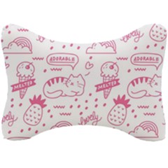 Cute-girly-seamless-pattern Seat Head Rest Cushion