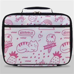 Cute-girly-seamless-pattern Full Print Lunch Bag