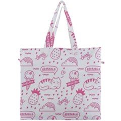 Cute-girly-seamless-pattern Canvas Travel Bag