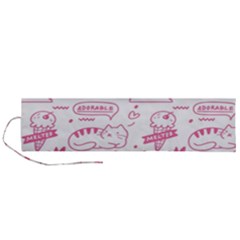 Cute-girly-seamless-pattern Roll Up Canvas Pencil Holder (l) by Jancukart